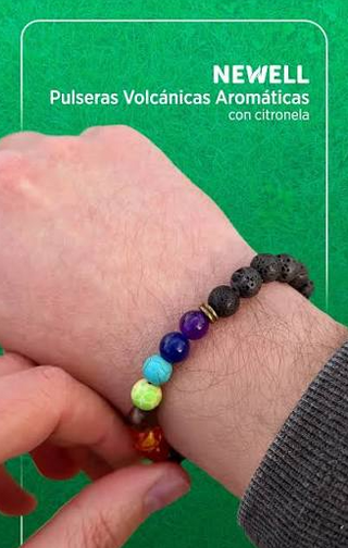 PULSERA VOLCÁNICA CON CITRONELLA - Talla L